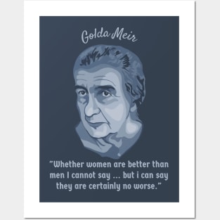 Golda Meir Portrait and Quote Posters and Art